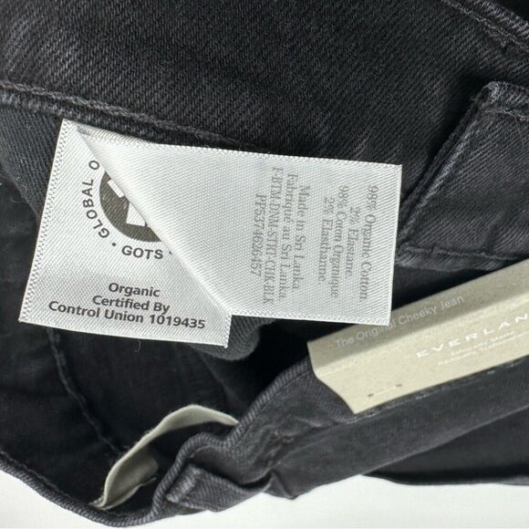Everlane‎ Women's NWT Coal Black Original Cheeky Luxury Jeans W28-30/L26.5 Crop - Picture 7 of 11